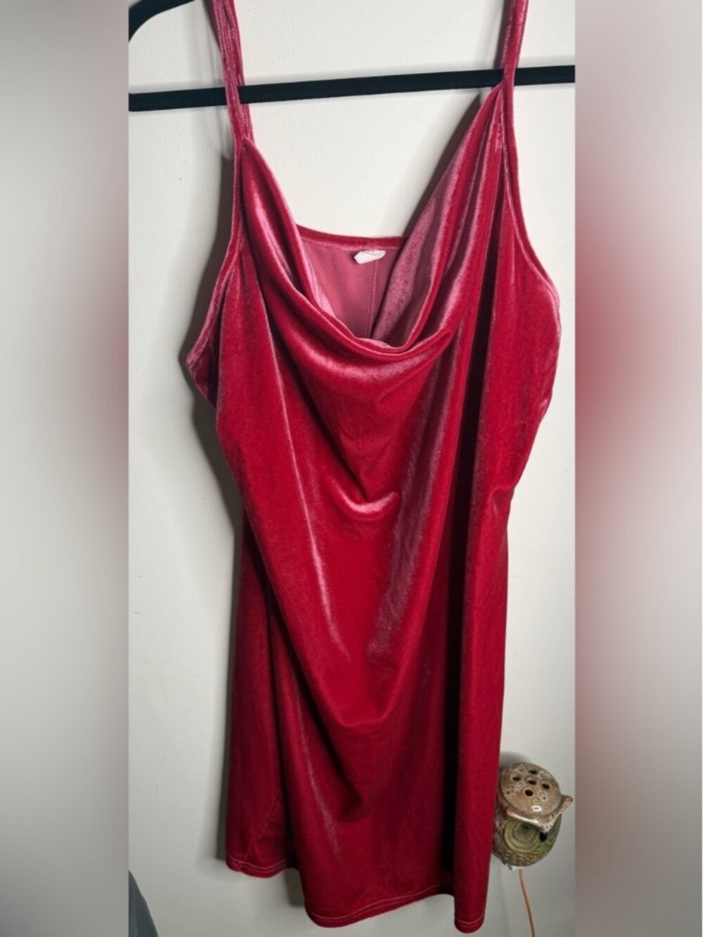 Velvet Cowl Neck Slip Dress